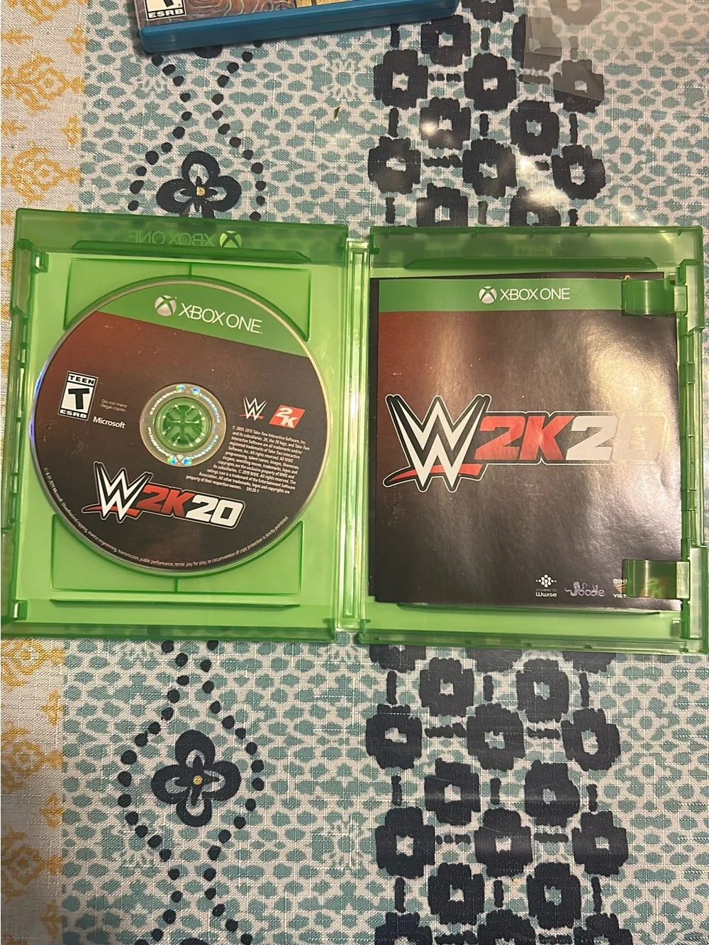 Microsoft Xbox One WWE 2K20 Game with Green Case